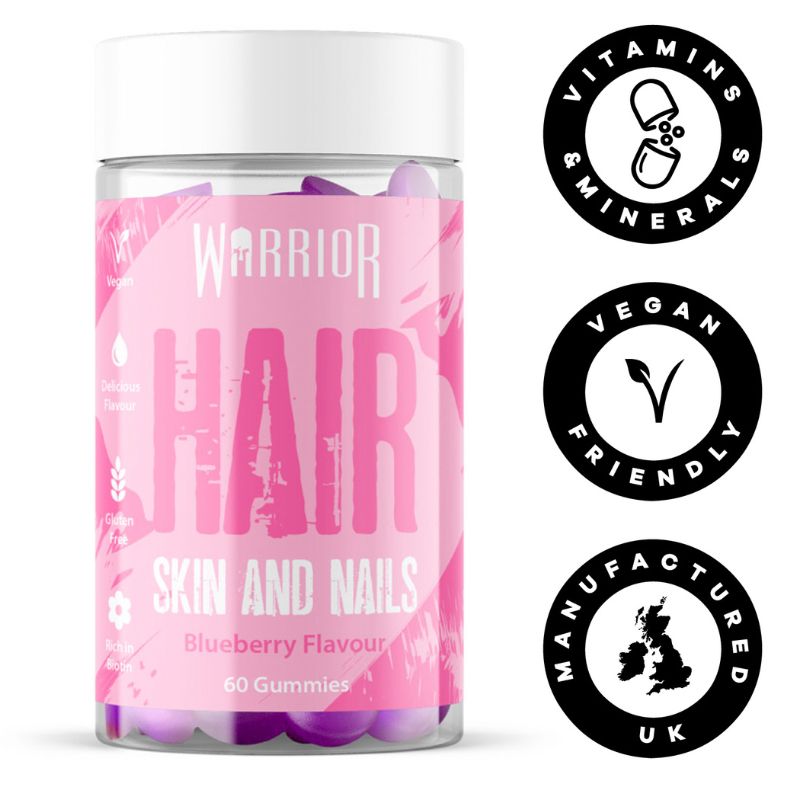 Warrior Hair, Skin and Nail Gummies - BBE July 2026 - 60 Gummies - BBE July 26