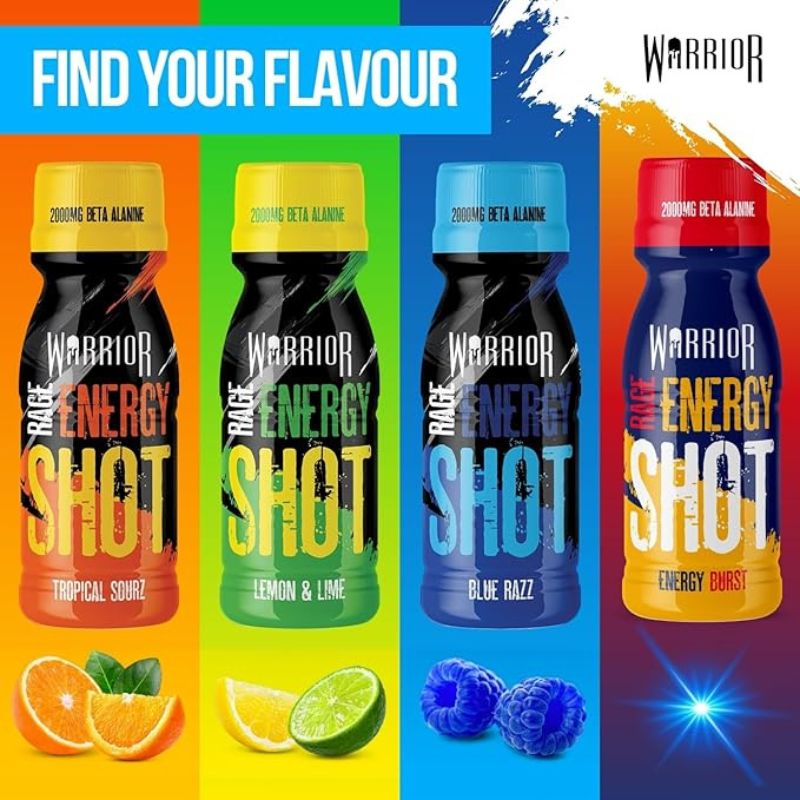Warrior Rage Pre-Workout Energy Shot - (12x 60ml) (Clearance)
