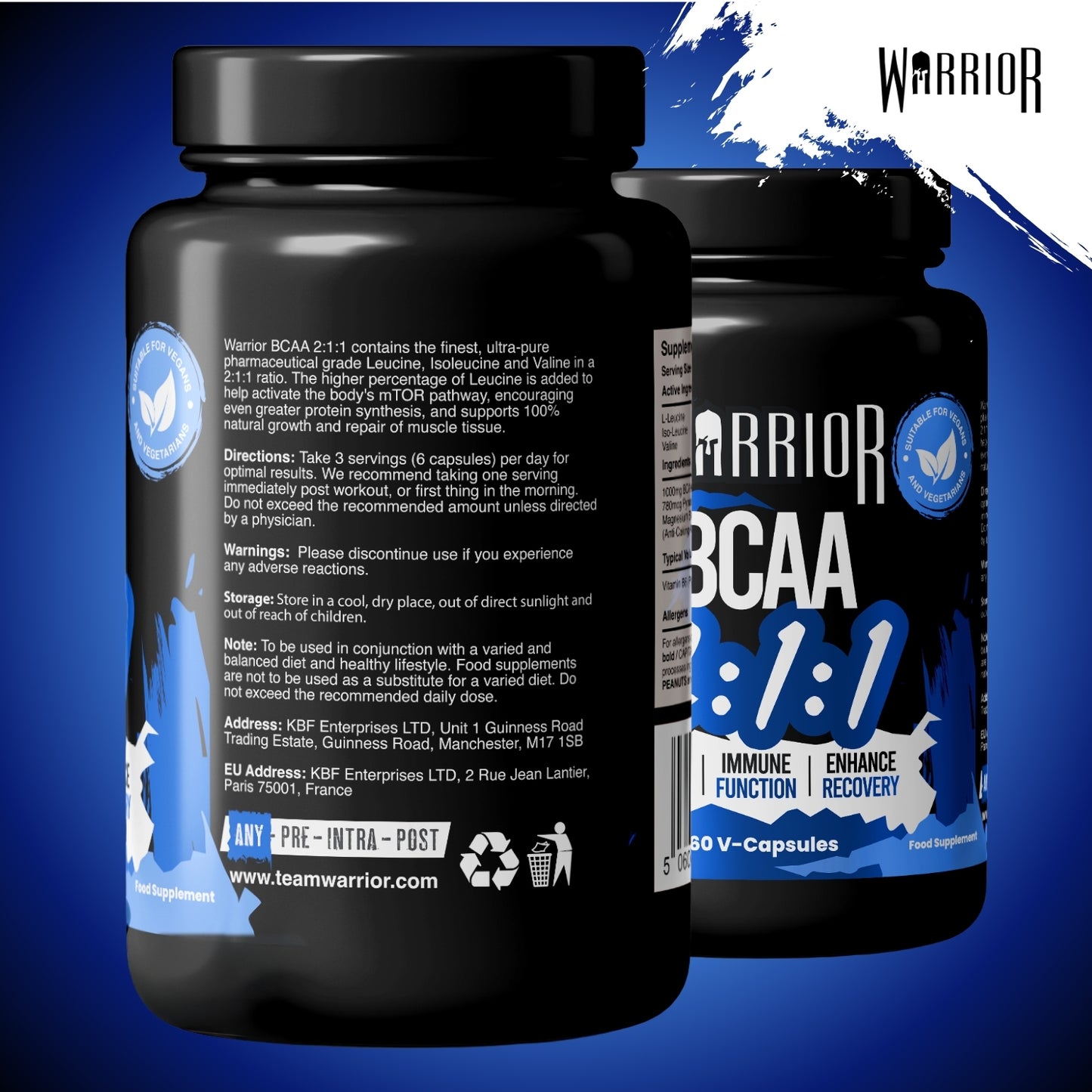 Warrior BCAA 2:1:1 - 60 Tabs