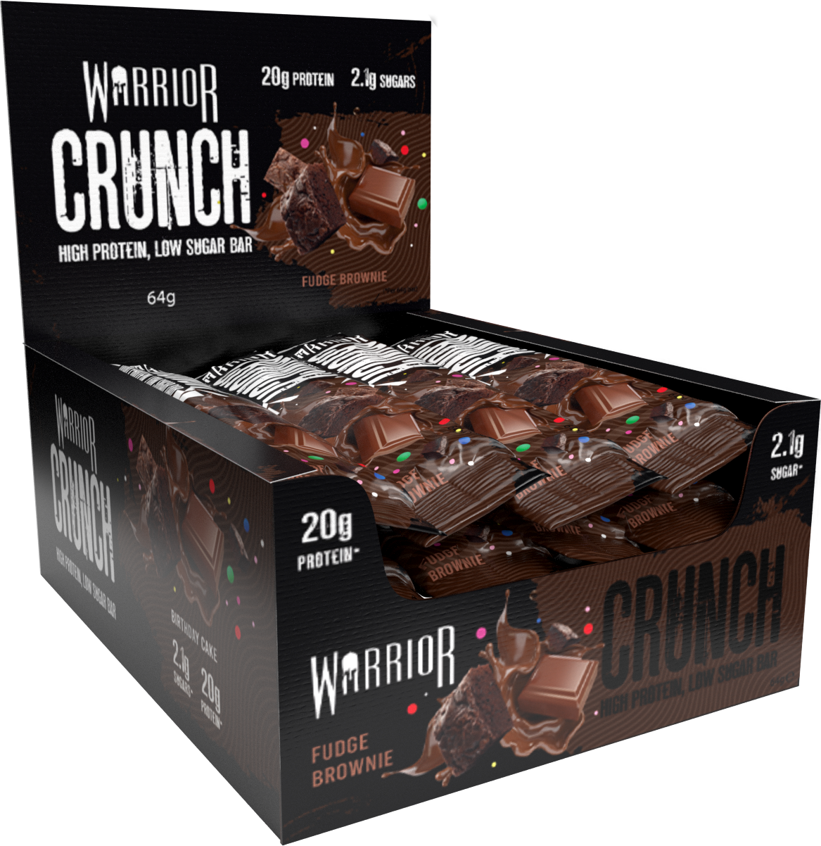 Warrior CRUNCH Protein Bars - 12 x 64g Box (Clearance)