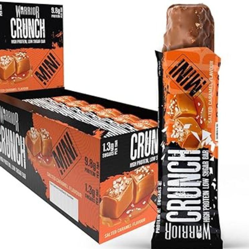 Warrior CRUNCH Mini Protein Bars 24 x 32g Bars - Salted Caramel