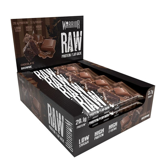 Warrior RAW Protein Flapjack - Chocolate Brownie 12 Bars