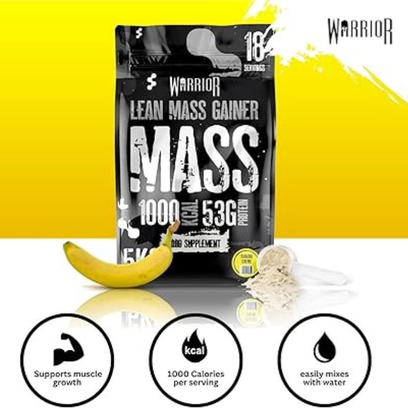 Warrior Mass Lean Mass Gainer - 5kg Banana