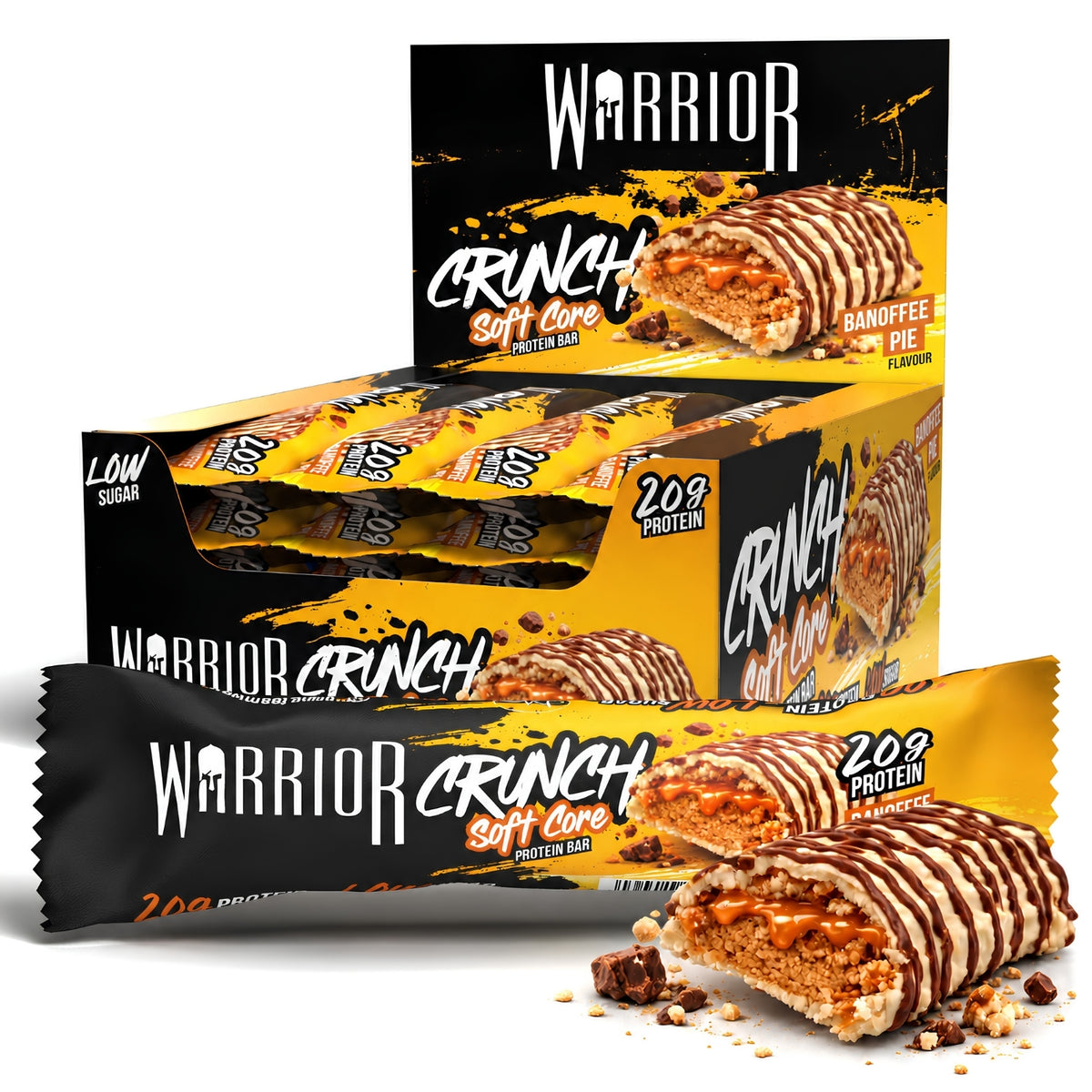 Warrior CRUNCH Protein Bars - 12 x 64g Box