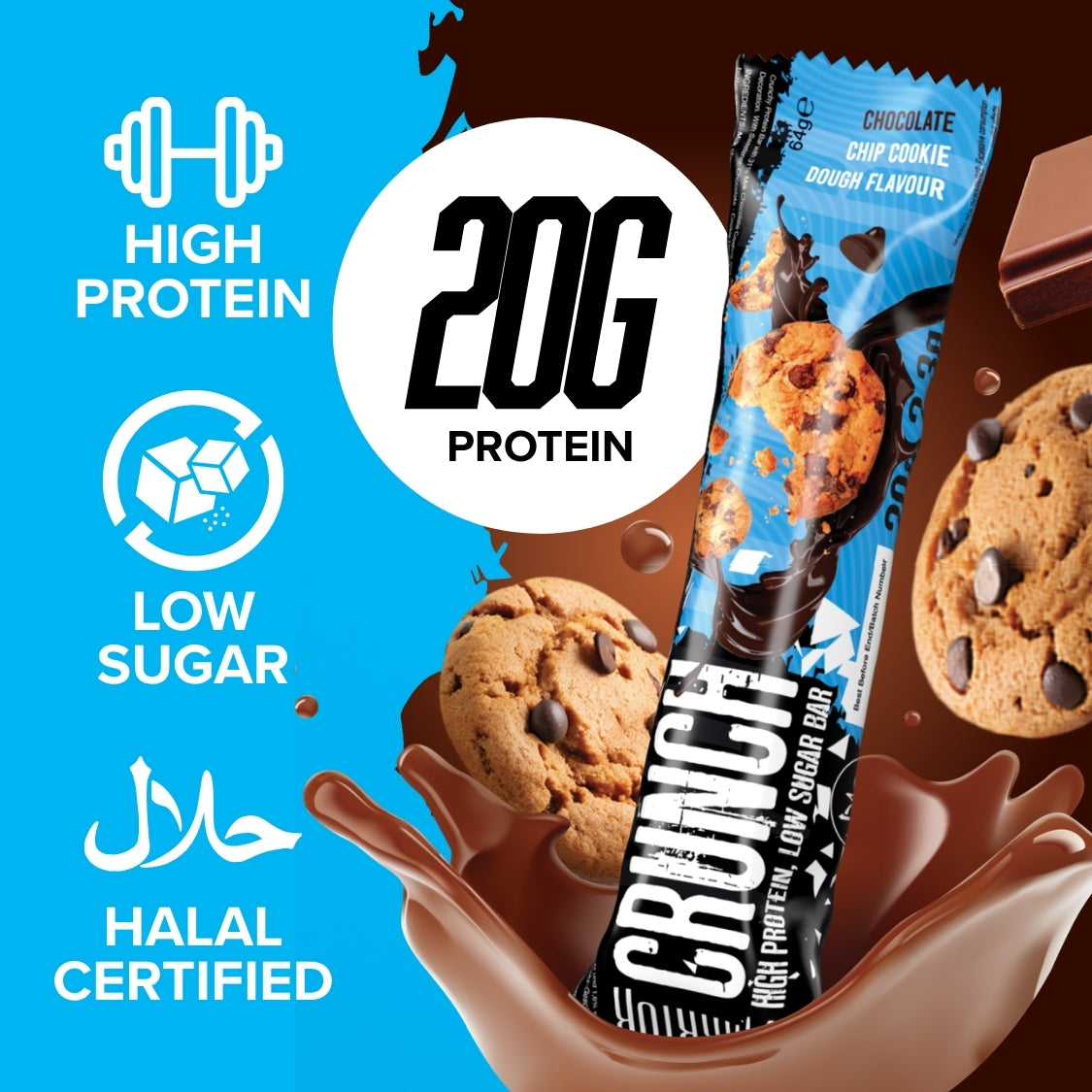 Warrior CRUNCH Protein Bars - 12 x 64g Box (Clearance)