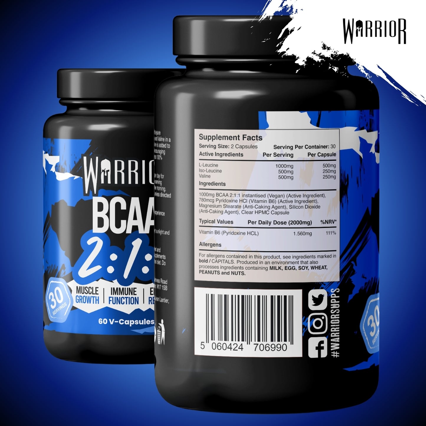 Warrior BCAA 2:1:1 - 60 Tabs