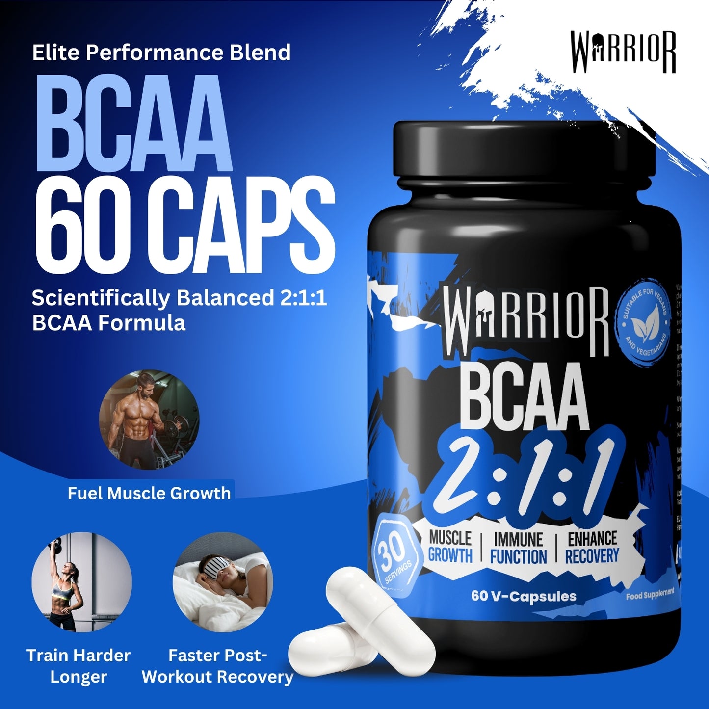 Warrior BCAA 2:1:1 - 60 Tabs