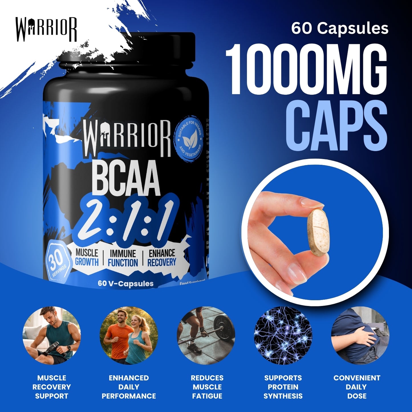 Warrior BCAA 2:1:1 - 60 Tabs