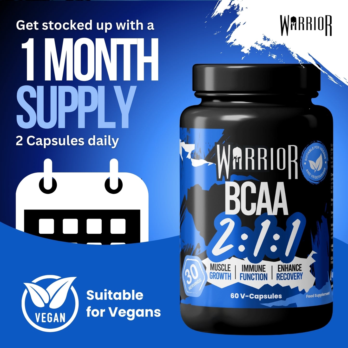 Warrior BCAA 2:1:1 - 60 Tabs
