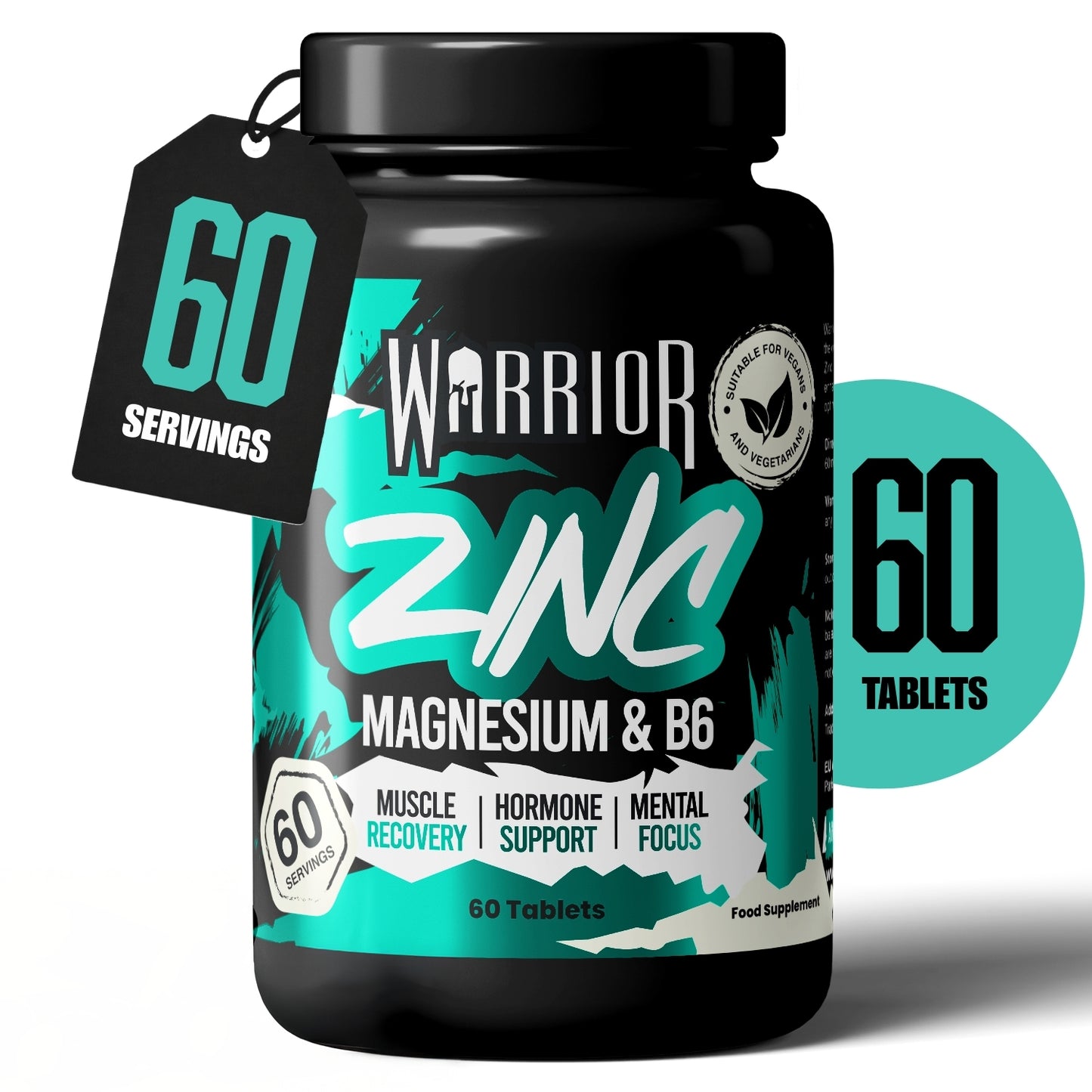 Warrior Zinc Magnesium and B6 - 60 Tabs