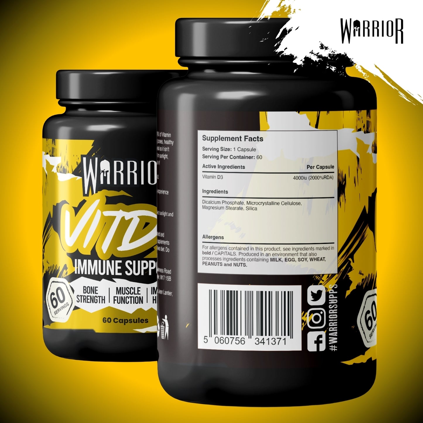 Warrior Vitamin D3 - 60 Tabs