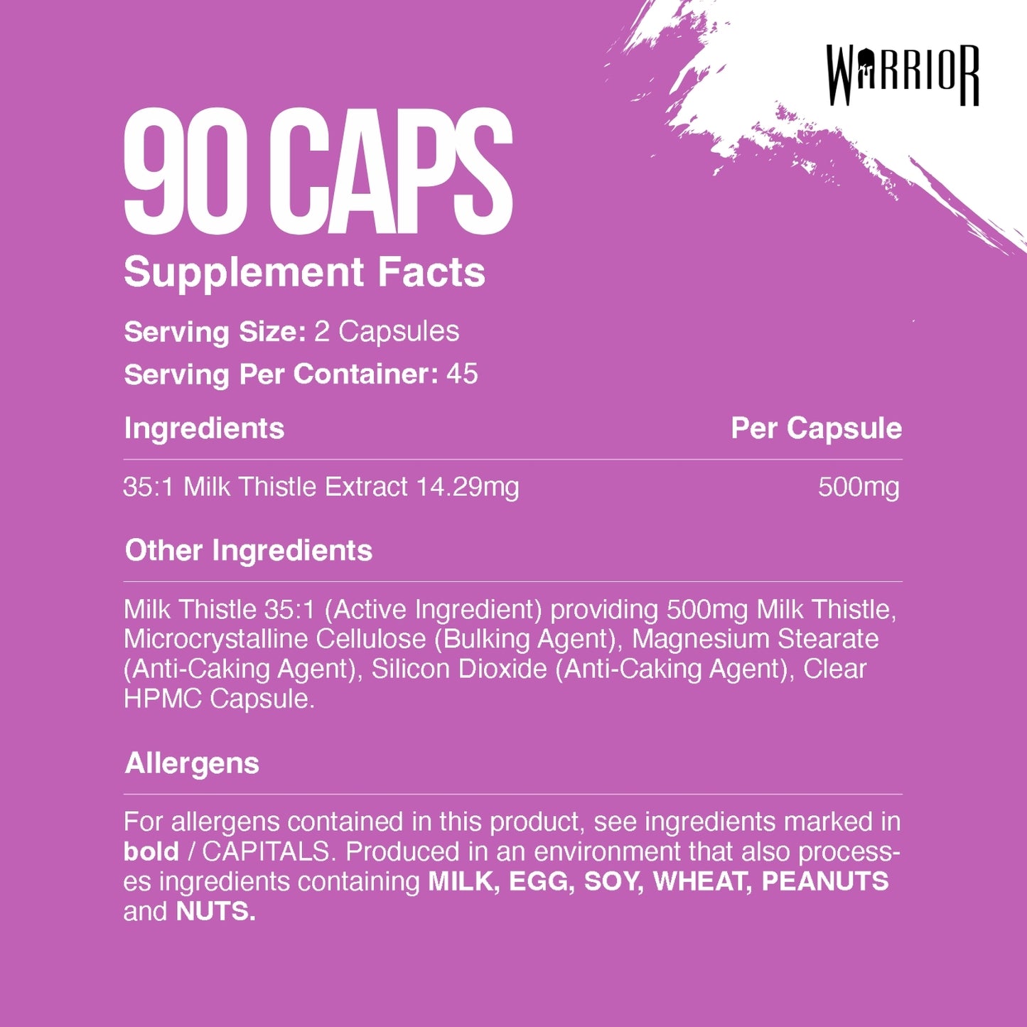 Warrior Milk Thistle - 90 caps