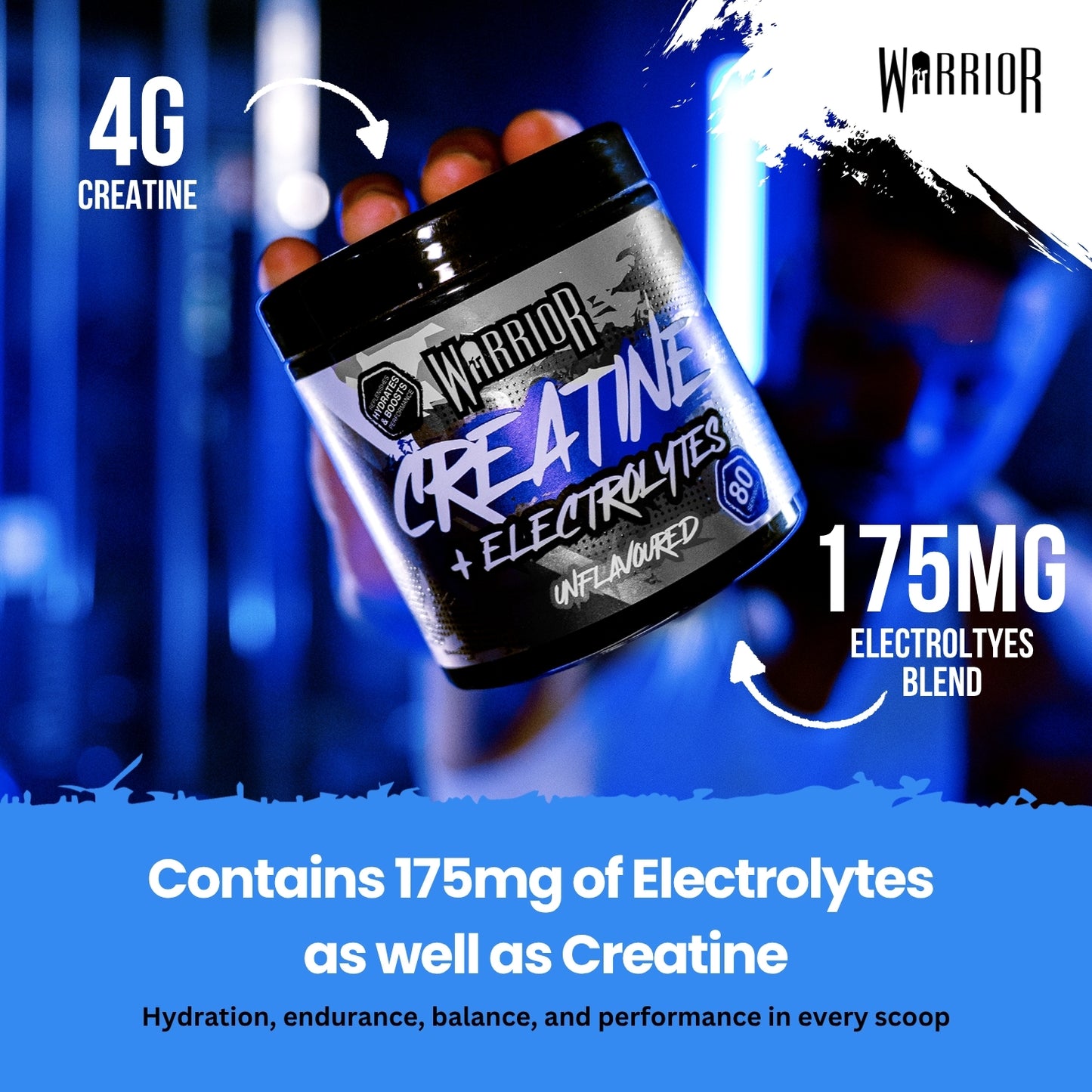Warrior Creatine Plus Electrolytes - 80 Servings