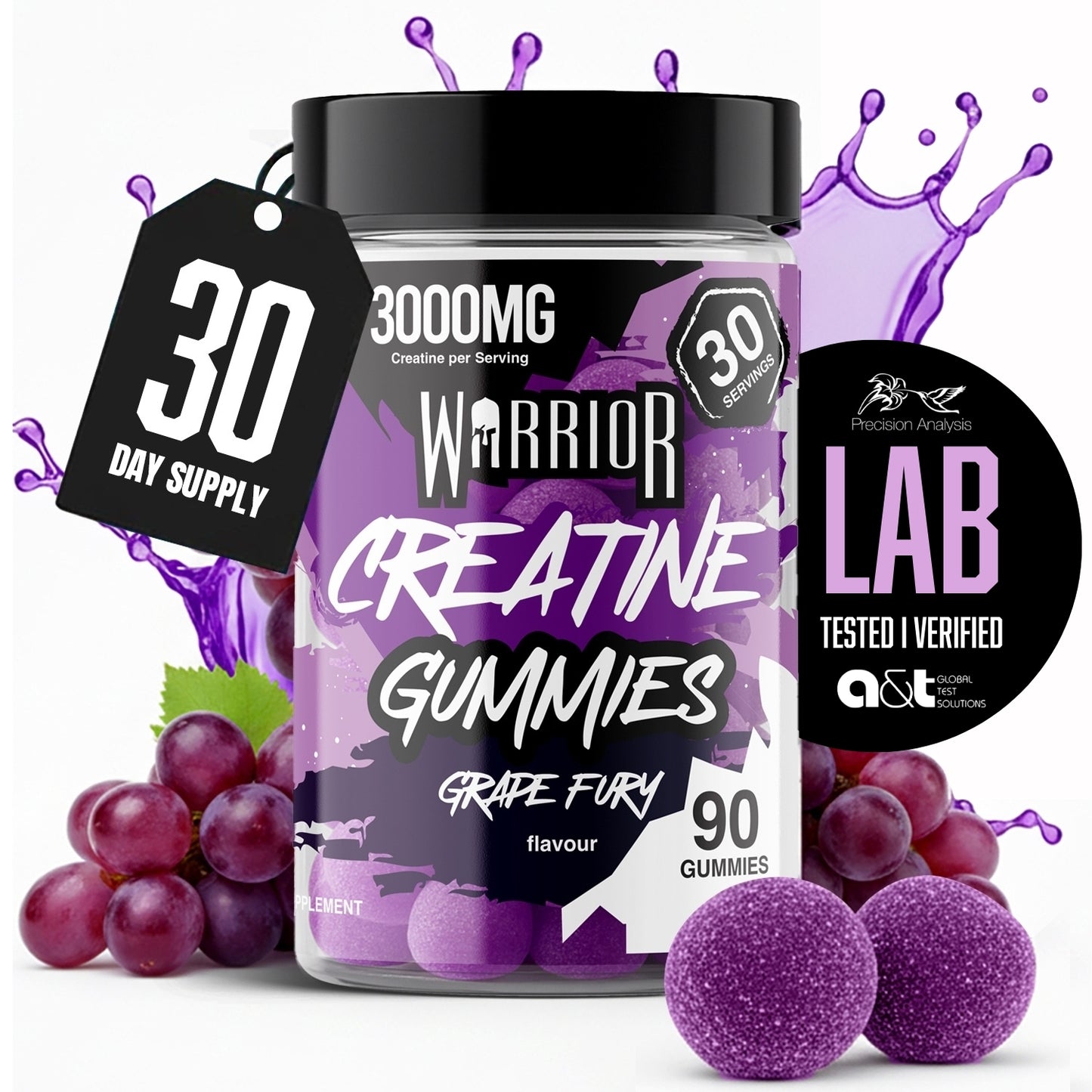 Warrior Creatine Monohydrate Gummies | 90 Gummies | 300mg