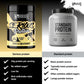 A promotional comparison graphic for two Warrior protein powders. On the left, a black tub labeled 'Serious Protein' in Vanilla Milkshake flavor is shown against a yellow-black background with marketing bullet points below.