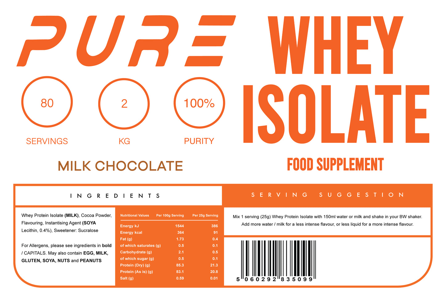 Pure Whey Protein Isolate 90