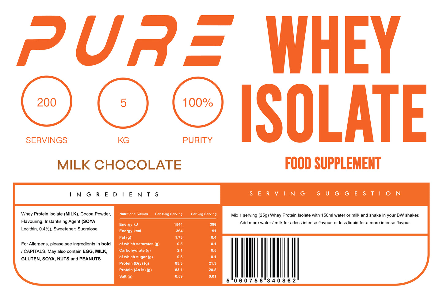 Pure Whey Protein Isolate 90