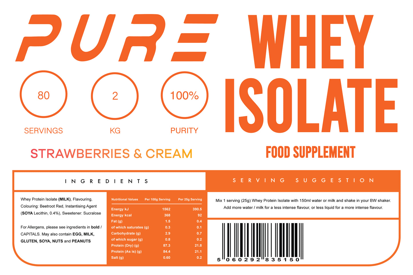 Pure Whey Protein Isolate 90