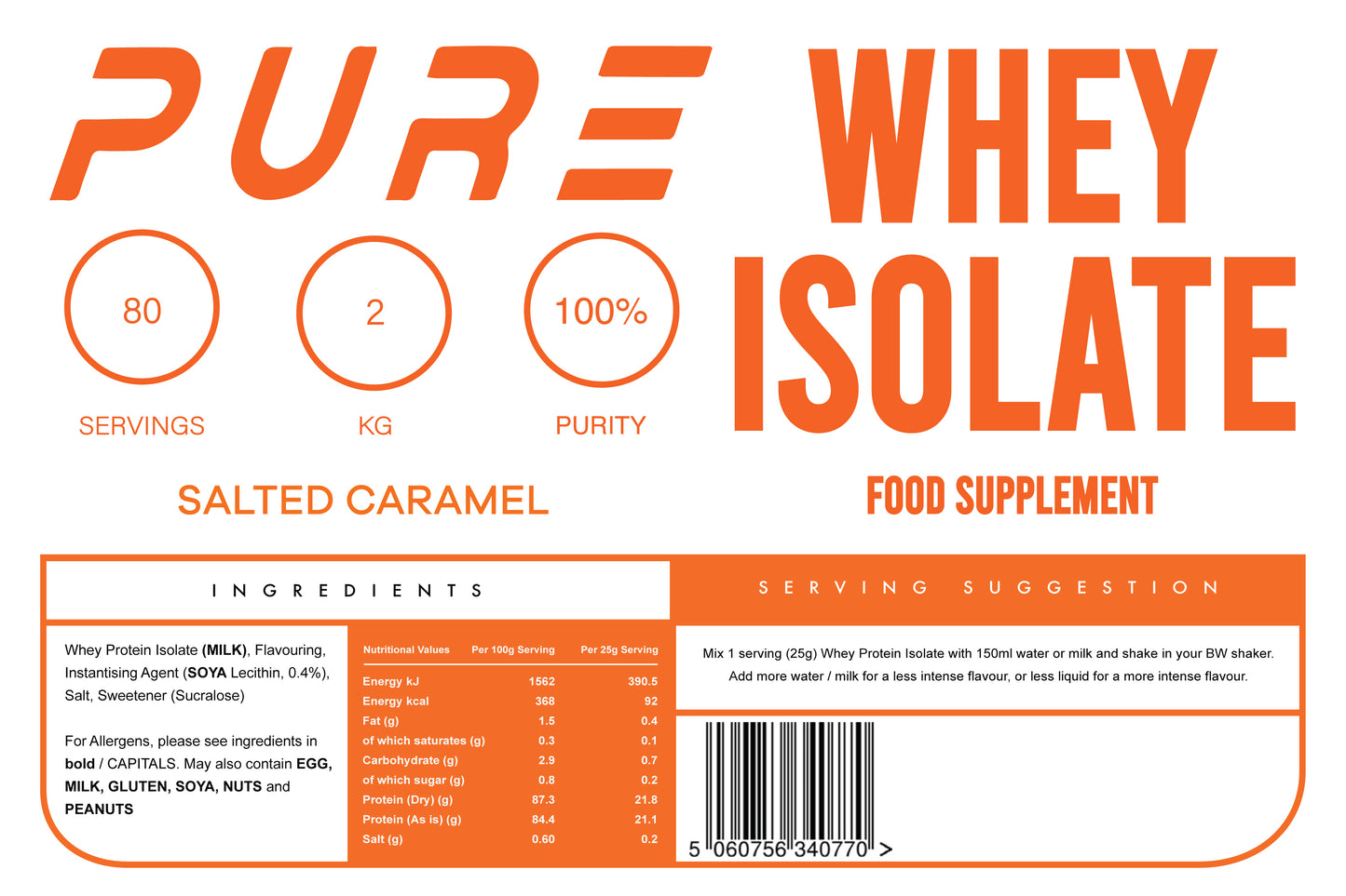 Pure Whey Protein Isolate 90