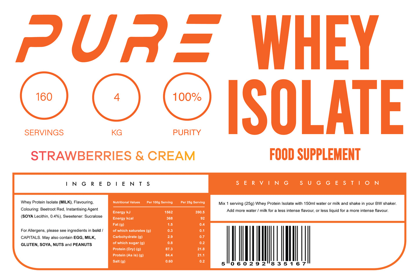 Pure Whey Protein Isolate 90