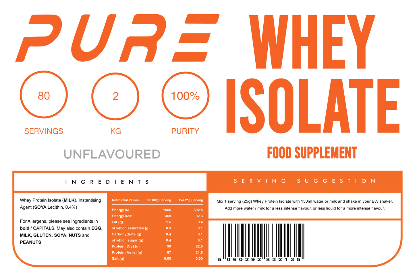 Pure Whey Protein Isolate 90