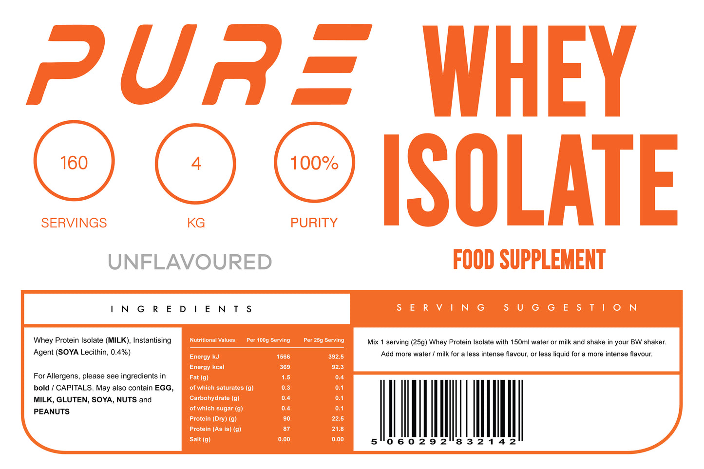 Pure Whey Protein Isolate 90