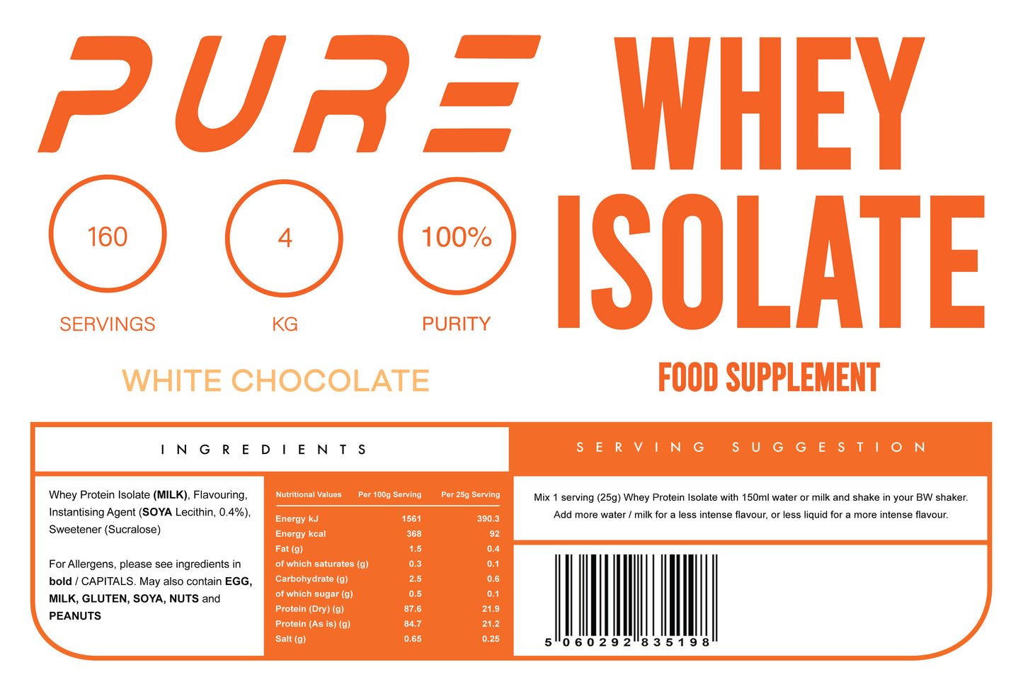 Pure Whey Protein Isolate 90