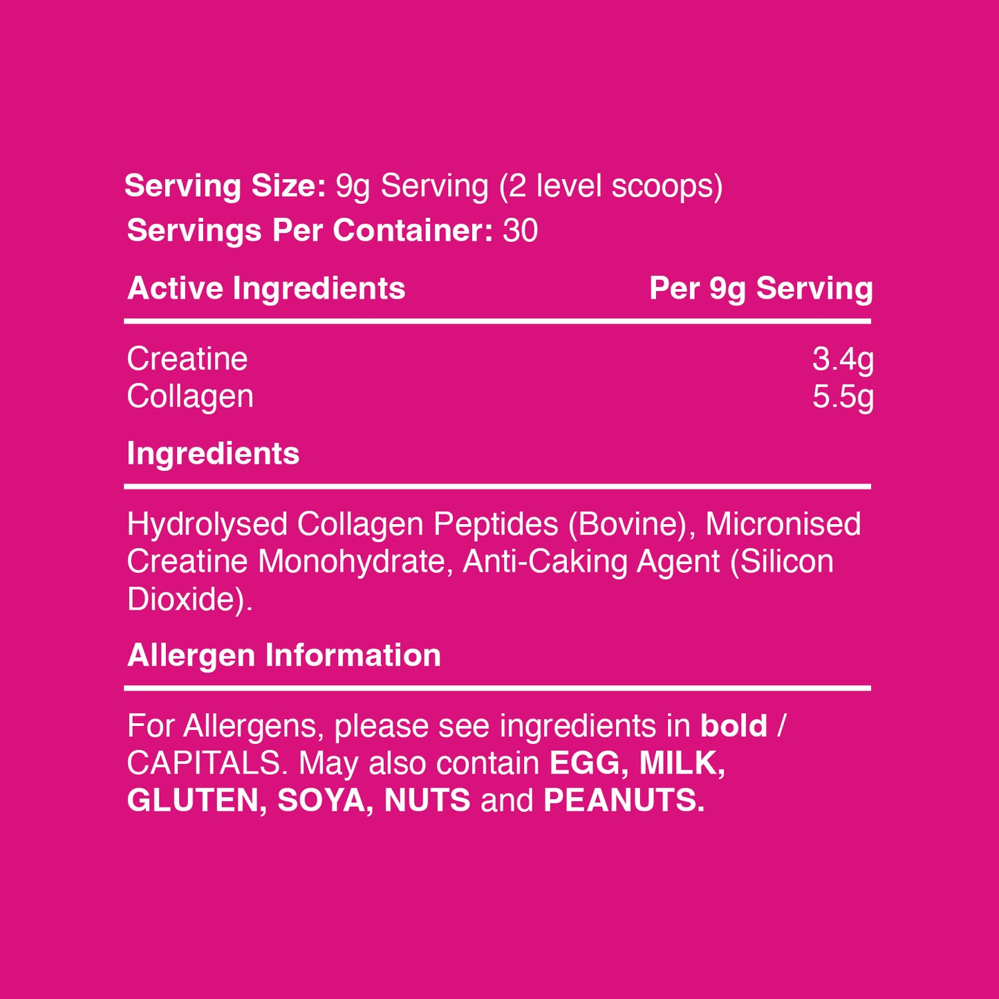 Warrior Creatine Plus Collagen - 30 Servings
