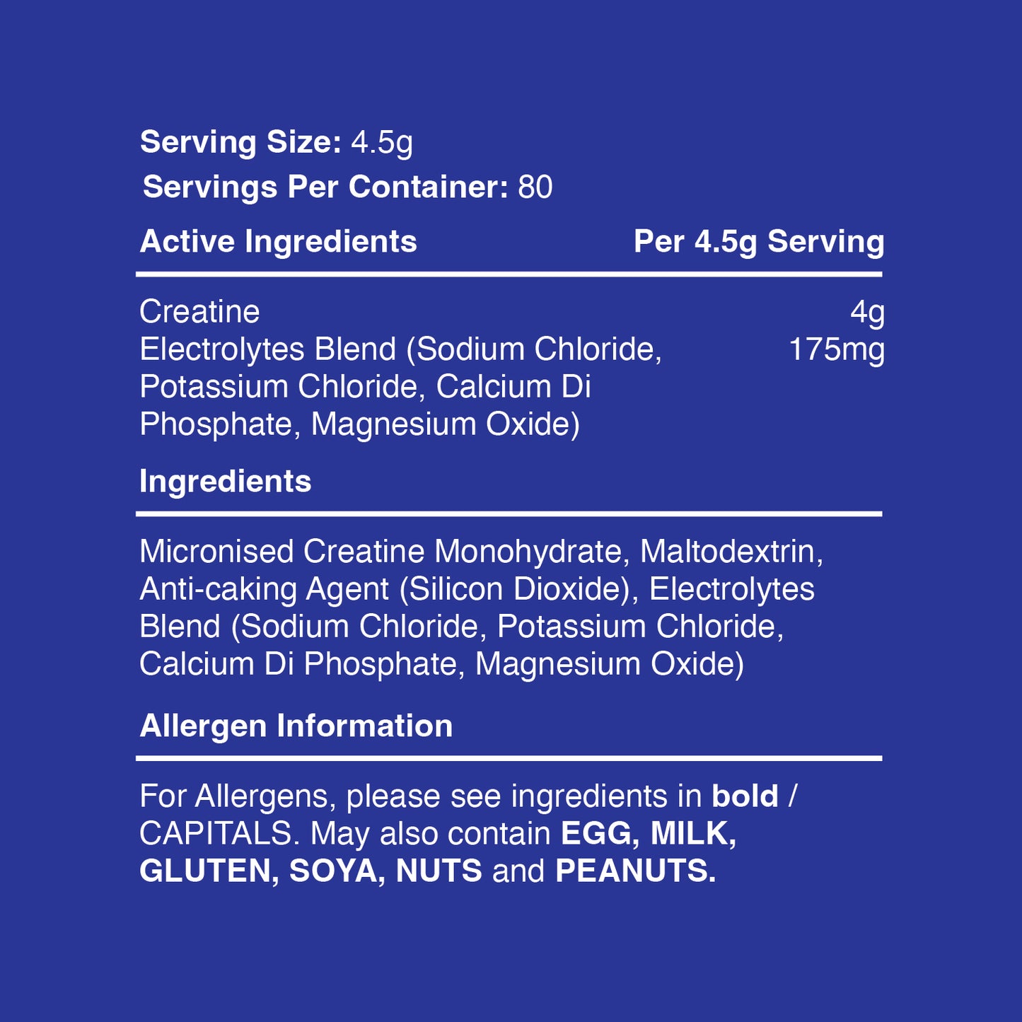Warrior Creatine Plus Electrolytes - 80 Servings