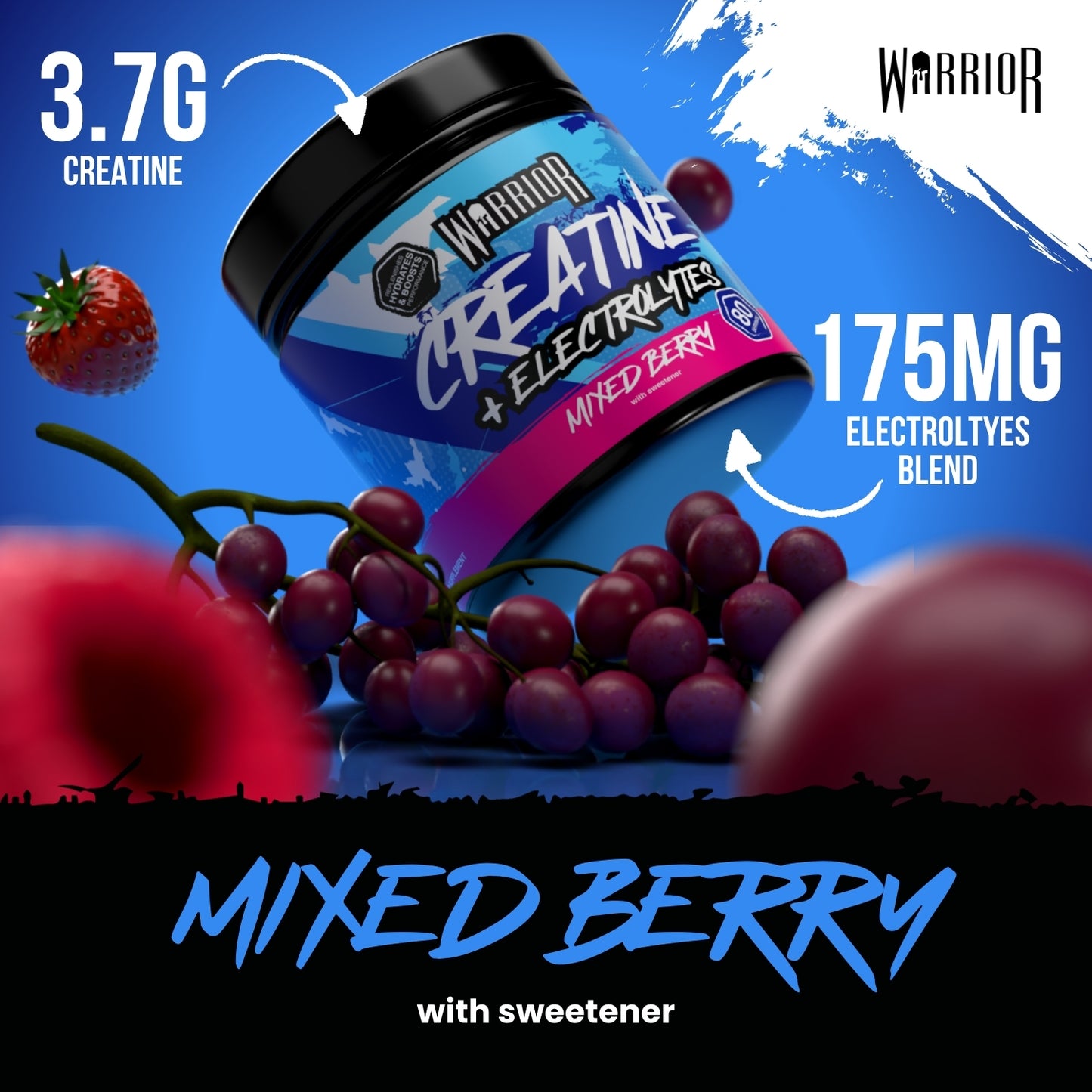 Warrior Creatine Plus Electrolytes - 80 Servings