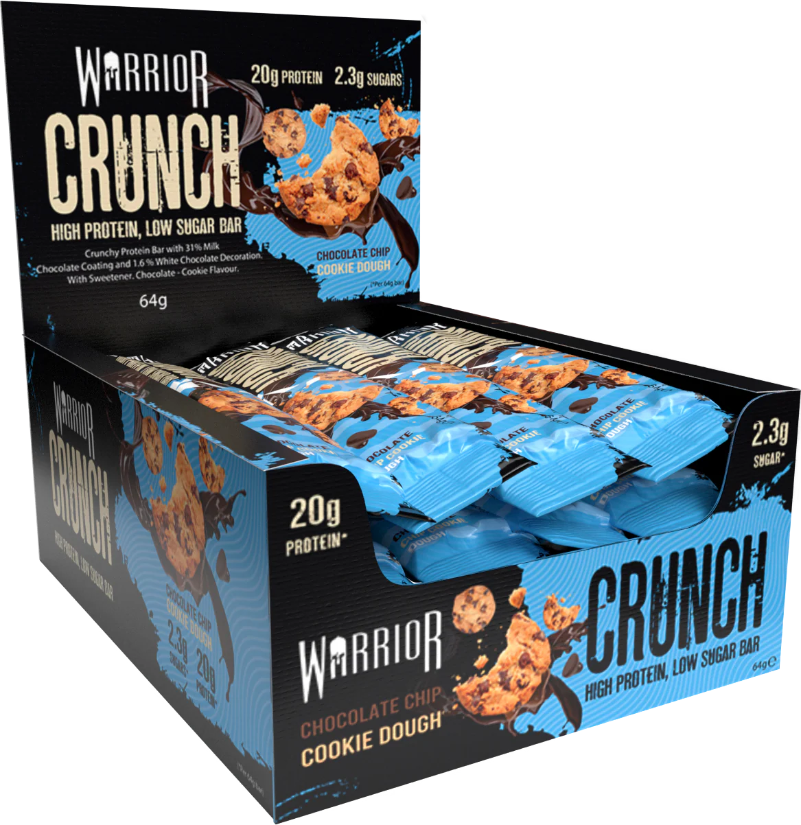 Warrior CRUNCH Protein Bars - 12 x 64g Box (Clearance)