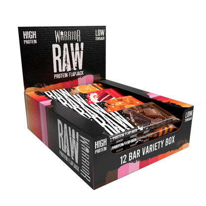 Warrior RAW Protein Flapjack - 12 Bars Variety