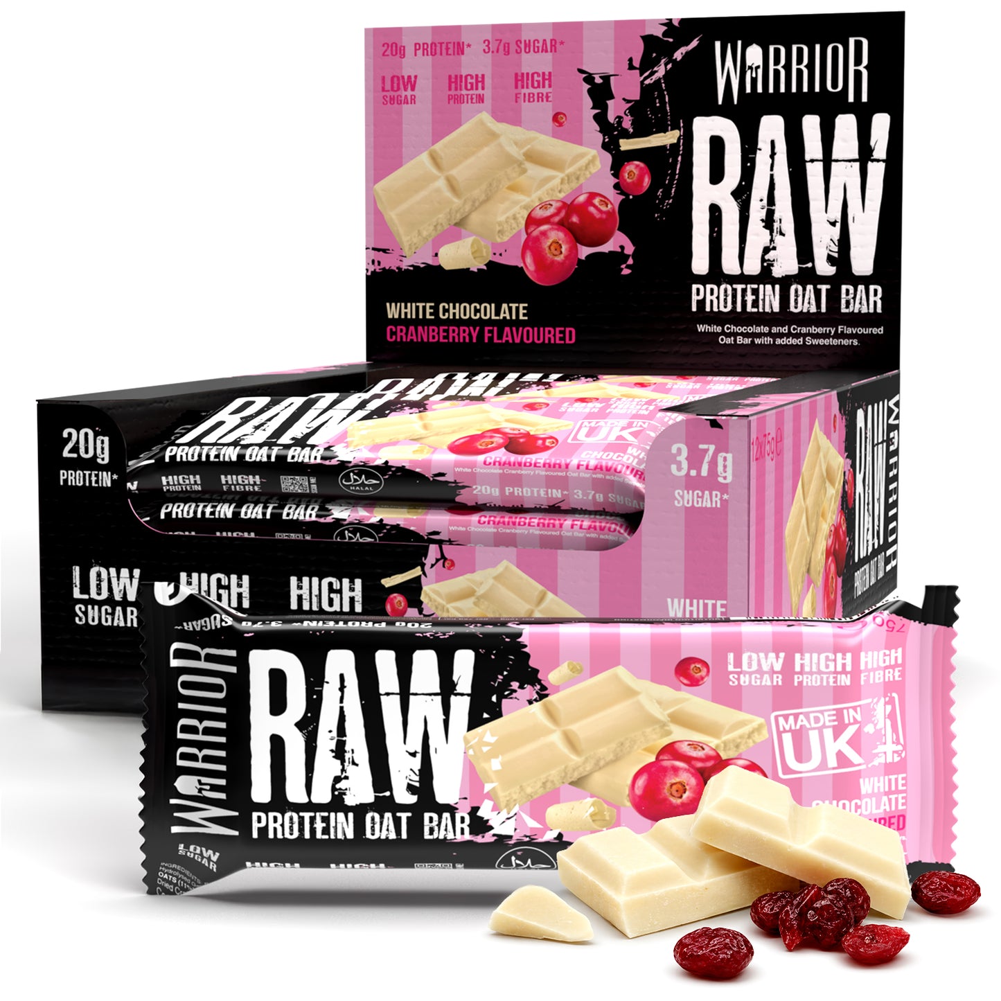 Warrior RAW Protein Oat Bars - 12 x 75g Box