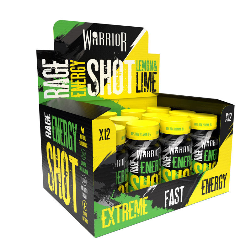 BBE Aug 25 Rage Pre Workout Energy Shot Lemon Lime