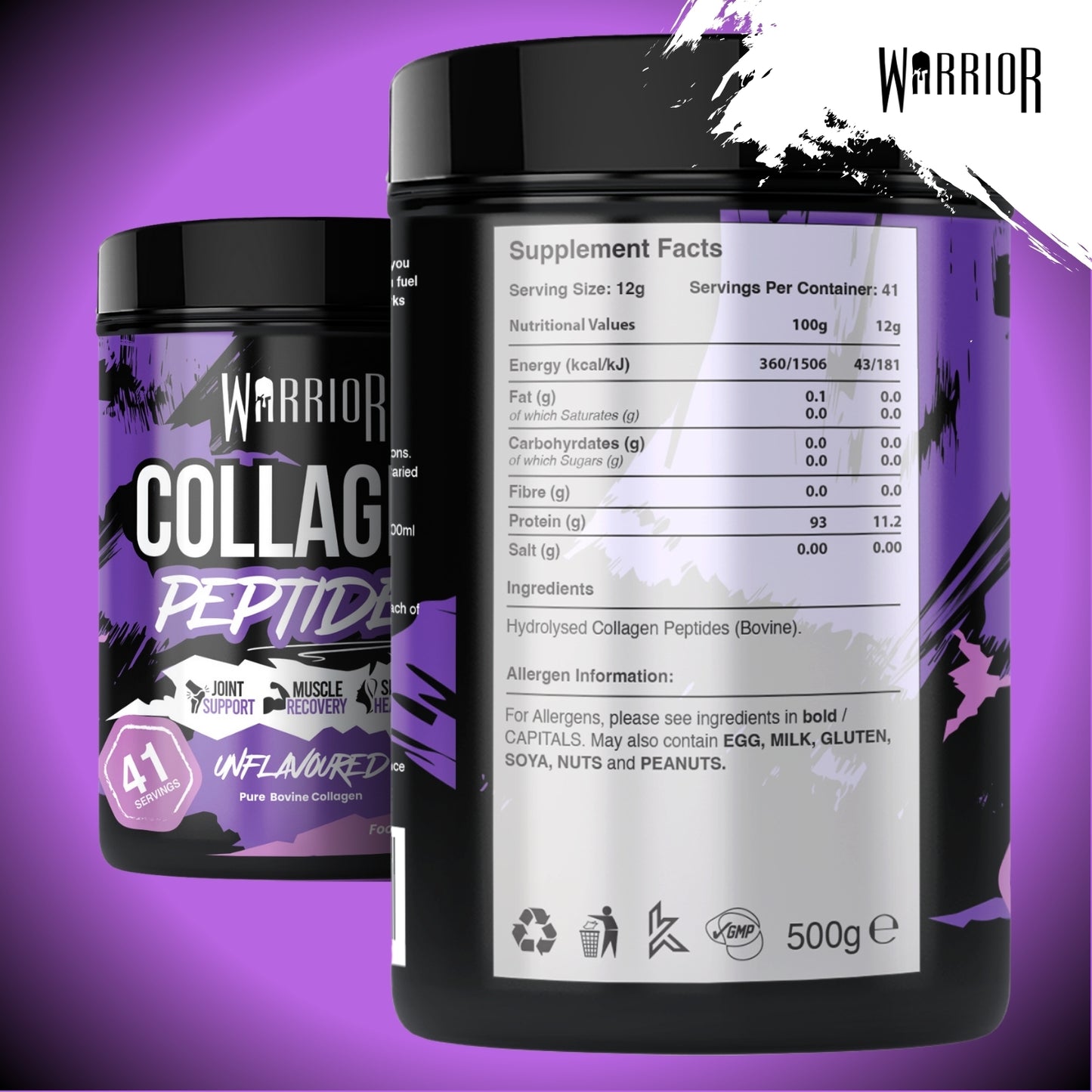 Warrior Collagen Powder - 500g (41 Servings)