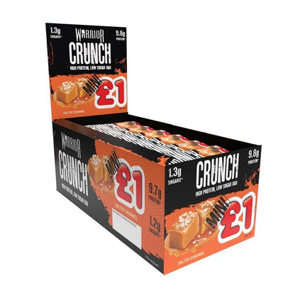 Warrior CRUNCH Mini Protein Bars 24 x 32g Bars - Salted Caramel